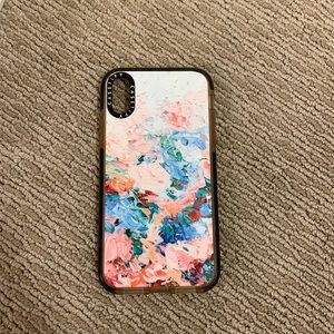 floral casetify phone case with black rim IPhone XR